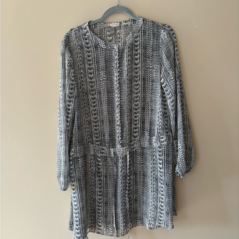 Forever 21 (Love 21) Black and White Patterned Sheer Dress